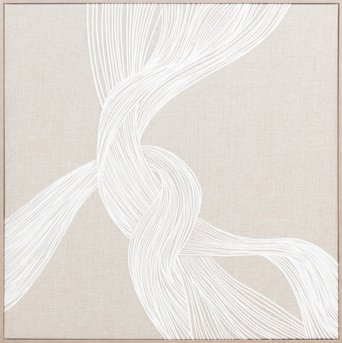 Memory , Painting, H80xW80xD3,8cm, Beige